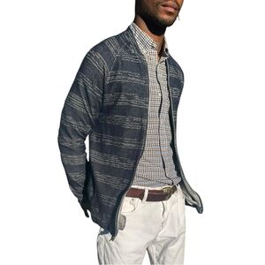 CWST California Men’s Medium Navy Knit Full Zip Jacket Made in USA